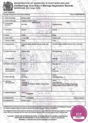 英國(guó)離婚證書(shū)公證樣本